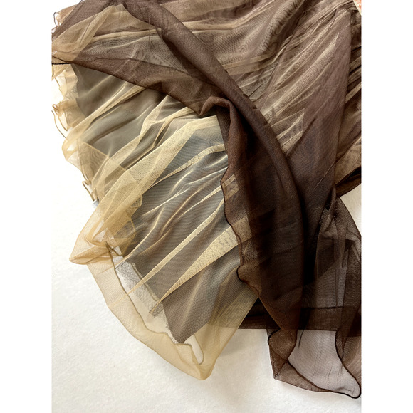 Vintage 90's RAMPAGE Dress sz 7‎ Tulle mesh halter babydoll sequins Forest Fairy - Picture 4 of 10